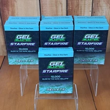 Lot Of 7 Boxes Gel Blaster Starfire Glow In The Dark 10,000 Count Gellets. 
