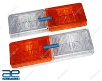 Front Blinkerleuchten Glas Set Kompatibel Mit Mahindra Jeeps MM540 @Us