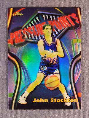 1997-98 Topps Chrome Season's Best Pressure Points Refractor John Stockton #4 SP