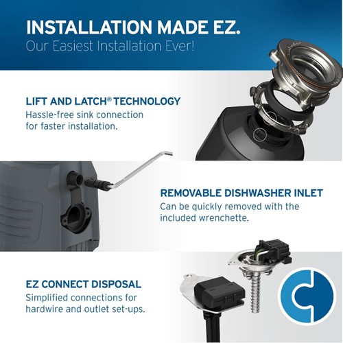 Eliminación continua de residuos de alimentos InSinkErator Evolution Advance 3/4 HP con cable - Imagen 6 de 8