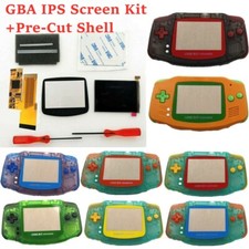 V2 10 Levels Brightness IPS Backlight LCD Pre-Cut Shell W/Colored Lens For GBA