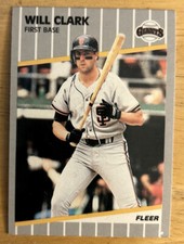 1989 Fleer Will Clark Baseball Card #325 Giants First Base Mid-Grade White Dot