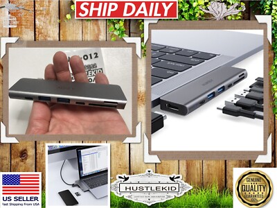 Aukey CB-C76 Type C USB 3.0 7-in-1 Thunderbolt 3 Hub Macbook Pro/Air 2018 2019 