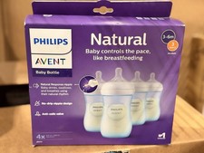 Philips Natural Baby Bottles 0-3m. 4x 4 Oz. Bottles New Open Box