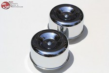 Smooth Chrome Hot Rat Rod Style Air Cleaners 2 Barrel 2 58 Custom Chevy Ford