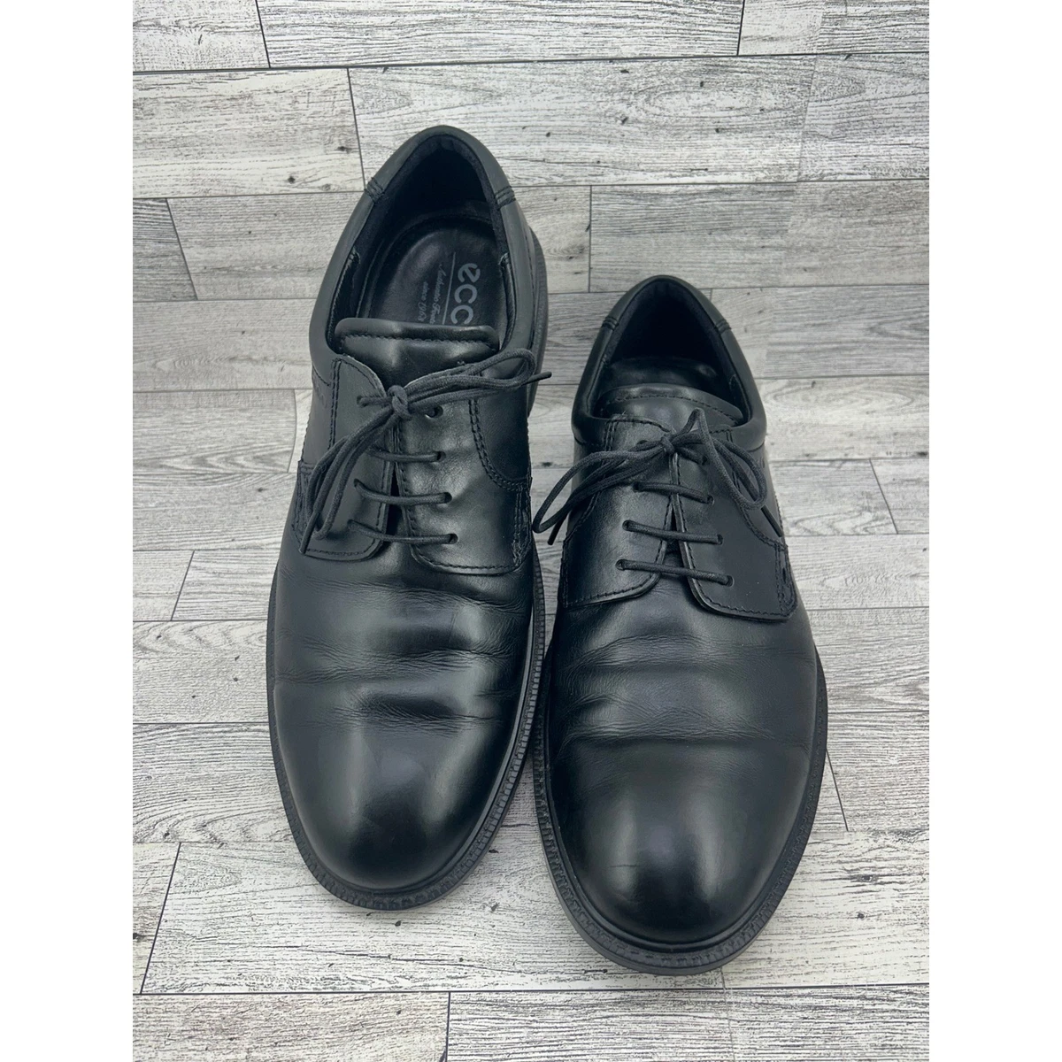 Ecco Helsinki Plain Toe Dress Shoes Mens Size 13 Black Leather Comfort Oxford‎ Ecco Men main image 4