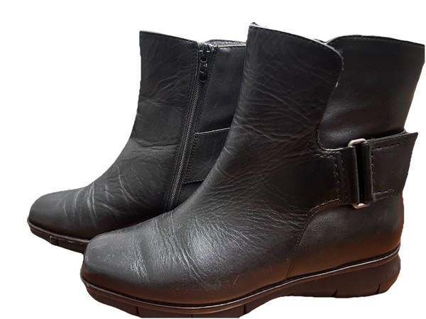 AIRFLEX, Sz 37/6, Leather As New, Zip Side Boots. 