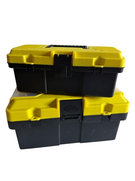 2X Werkzeugkoffer Toolbox Werkzeugkiste Werkzeugbox Werkzeugkasten Lagerkiste-image