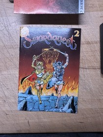 Swordquest: Fireworld & Earthworld Atari 2600 Complete In Box w/ Manual Poster