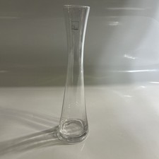 Circleware Vase Clear Glass 10.5 " Tall Flowers Round Tapered Decore