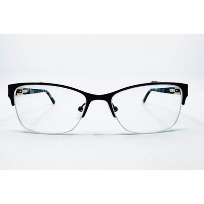 Kay Unger Eyeglasses Womens Brown Semi-Rimless Cat Eye K180 53-17-135