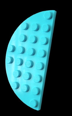 LEGO 22888 MEDIUM AZURE Half round plate 4x8   1pc