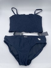 abercrombie Kids Girl's Navy Blue Two-Piece Bikini Swimsuit NWT Size 13/14
