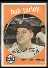 1959 Topps #60 Bob Turley VG-EX (LEFT CONNER BEND)