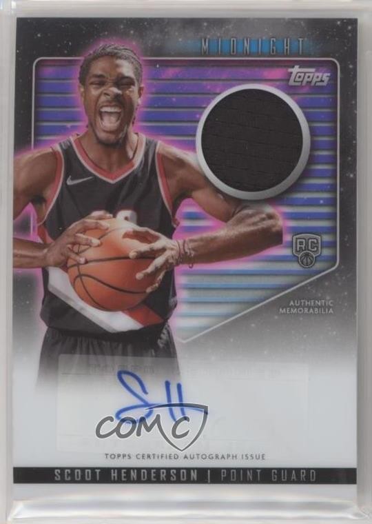 2023-24 Topps Midnight Rookie Jersey Auto Scoot Henderson #RJA-SH Auto 10yl