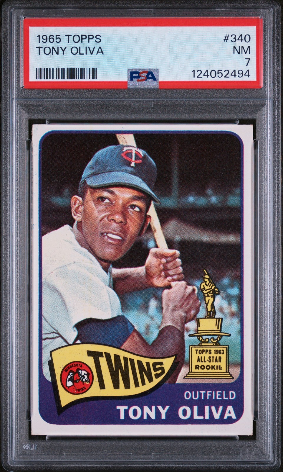 1965 Topps #340 Tony Oliva RC Rookie PSA 7 NM HOF MLB Minnesota Twins Vintage