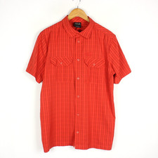 JACK WOLFSKIN Men Shirt Size M Regular Fit Short Sleeve Polyester Orange