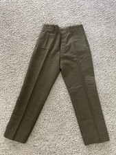 British Post-WWII P1949 OD Wool Battle Dress Trousers Combat Pants NOS 1963