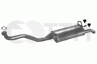 Silencieux arrière pour Renault 19 motorisations 1.4 à 1.9 D essence et diesel de 1988 à 1996