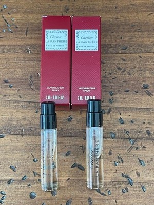 Brand New (2) Cartier La Panthere Perfume Sample Spray 2 ml each