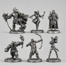 6PCS Copper Fantasy Miniatures for DND Style ...