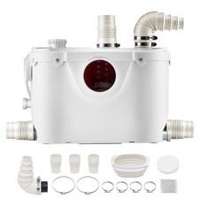 Macerator Pump 500W 29 GPM Flow 26 ft Head Lift Pump for Toilet Basement Sink