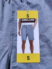 Kirkland Signature Shorts Adult Small Gray Moisture Wicking Zipper Pocket Mens