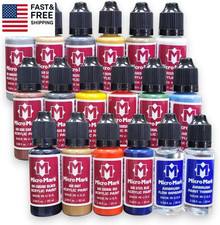 Railroad Model Air Acrylic Paint Set, 18 Colors, Made in USA, 0.68 Fl Oz Bottles