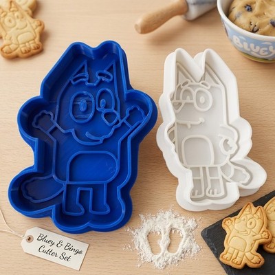 Bluey und Bingo Figur Ausstechformen Set, Kunststoff, leicht zu reinigen, 2 Stück