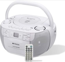 TR621 CD and Cassette Player Combo, Boombox CD Player for Home, AM/FM