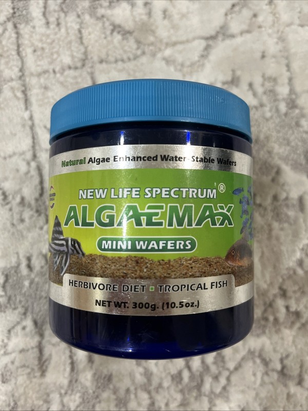 New Life Spectrum Algaemax Mini Wafers. 10.5 Oz New Fish Good Pellets