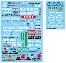 Hoja de calcomanías Vector 1 de Cartograf escala 1:20 Benetton B188/B188B para kit Tamiya
