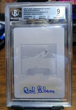 Bob Gibson Auto Signed 2012 Leaf Magenta Printing Plate 1/1 BGS 9 Mint Auto 10 
