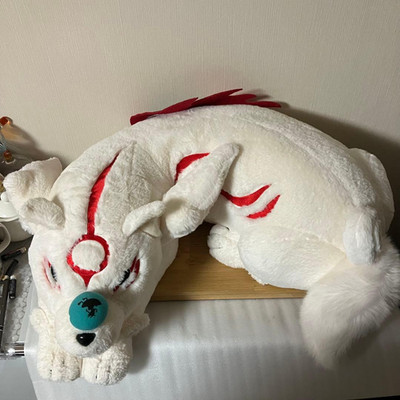 Okami Amaterasu Plush Doll Capcom Official Large Size 23.6in Rare Japan Used