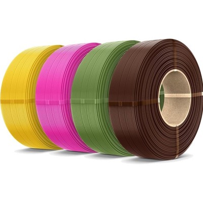 4KG PLA+2.0 Refill - Kaffeebraun, Olivgrün, Magenta & Knallgelb für Druckprofis
