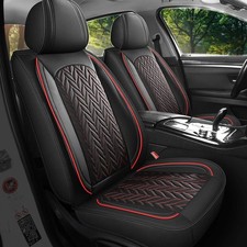 F150 Seat Covers, Front Truck Seat Covers Faux Black And Red 2CPS Front