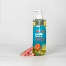Bliss Blood Orange White Pepper Soapy Suds 16 oz Body Wash Bubble Bath New