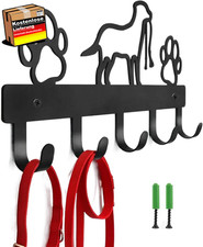 Hundegarderobe mit 5 Haken Metall Schlüsselhalter Wandpfotenabdrücke platzsparen