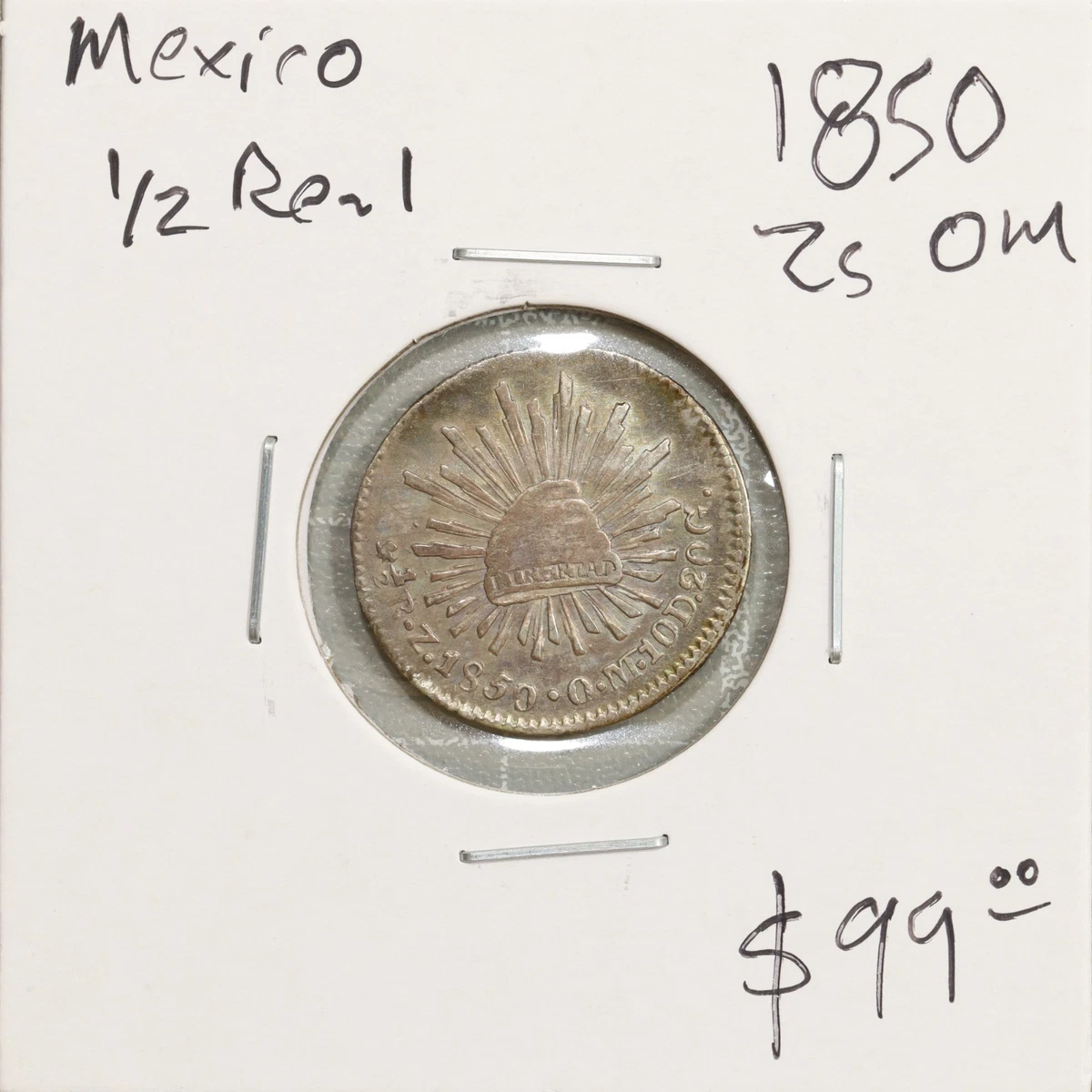 Uncertified 1850 Year First Republic of Mexico Coins (1824-1864