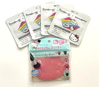 The Creme Shop Sanrio Hello Kitty Hydrogel Lip Patch & Makeup Brush Cleaner 5 pc