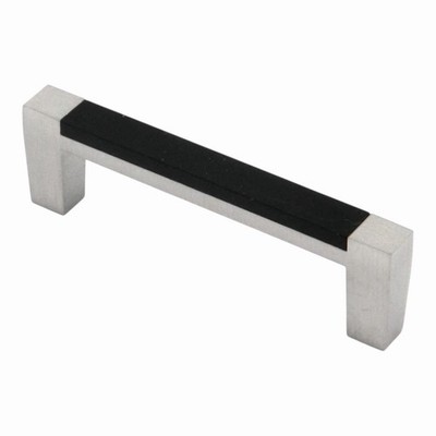 Hickory Hardware P3441-SNB Loft Cabinet Pulls 3  Satin Nickel w/ Black Lot of 12