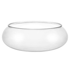 Round Glass Fish Bowl Decorative Aquarium Desktop for Office Transparent