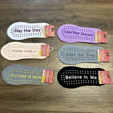 JUNCTURE LOT OF 6 WOMANS NO SLIP SHOE LINERS SIZE 5-9 NWT