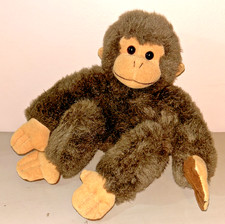 Dakin Monkey Fuzzy Brown 7" tall Tag worn difficult to read