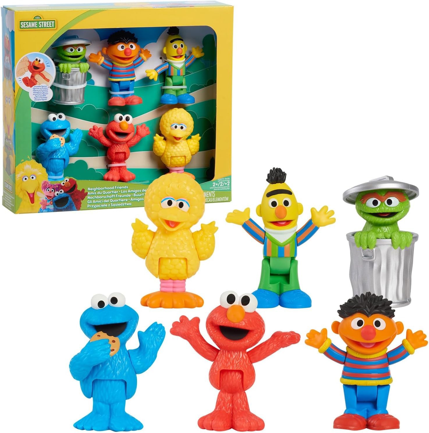SESAME STREET Figur Box 6 Figuren 7cm MUPPETS Originale Protagonisten 6290₽