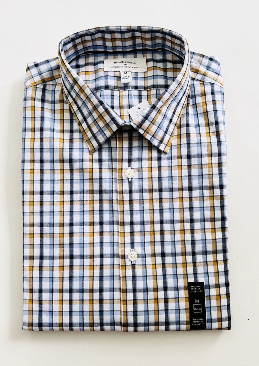 NWT BANANA REPUBLIC MEN's ATHLETIC-FIT DRESS SHIRT | Size M Medium | $75 |  eBay