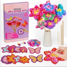 HENUIE DIY Poke Kits Art Craft Activity for Girls Ages 4-8, Multicolor