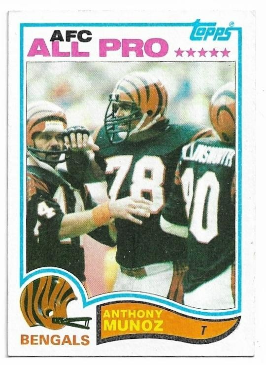 ANTHONY MUNOZ 1982 Topps ROOKIE card #51 Cincinnati Bengals Football EX+/NR MT