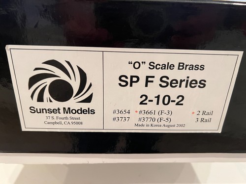 3rd Rail Sunset Models calibre O 2 rieles SP F-Series 2-10-2 #3661 Rod Miller personalizado | Zustand: Used