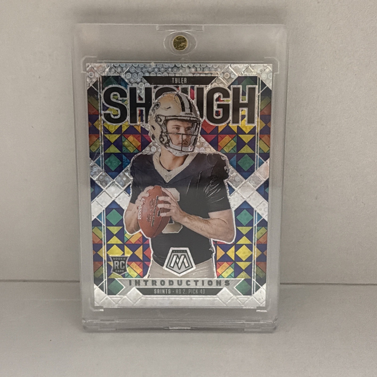 Tyler Shough - 2025 Panini Mosaic No Huddle Introductions Mosaic Prizm RC #9